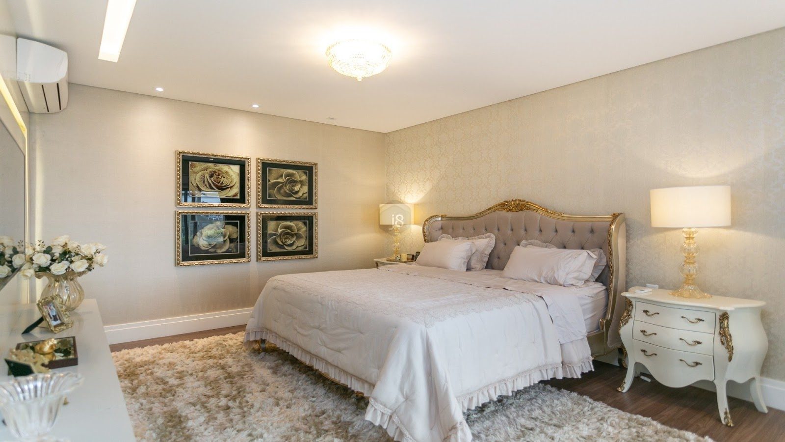 quarto sofisticado em tons neutros