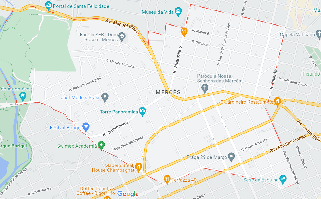 mapa do bairro mercês