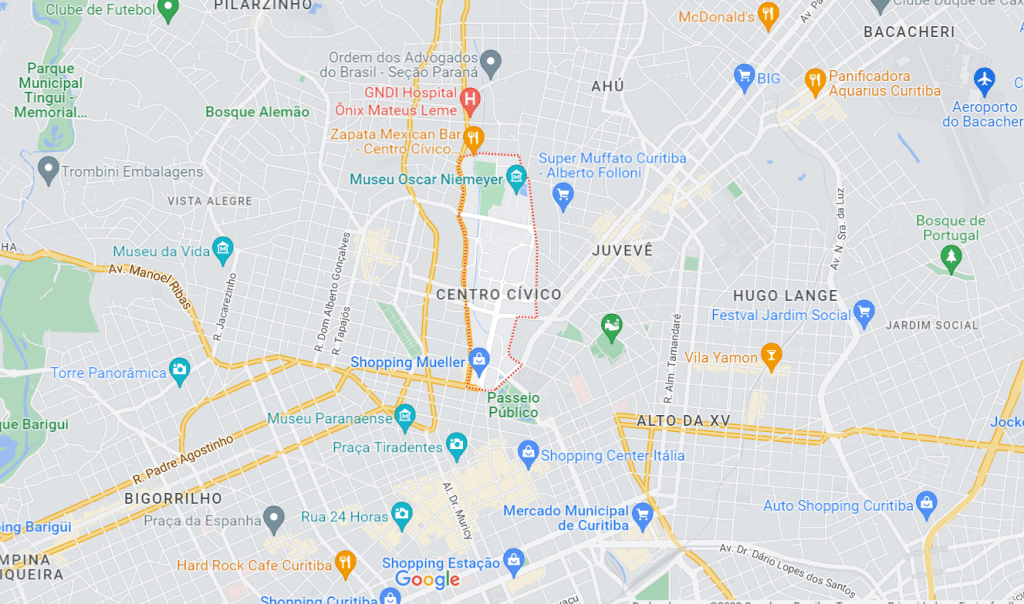 Mapa do Centro Cívico